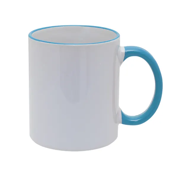 11oz Sublimation Rim Handle Color Mug (Blue)