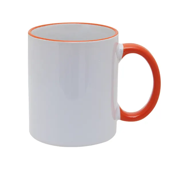 11oz Sublimation Rim Handle Color Mug(Orange)