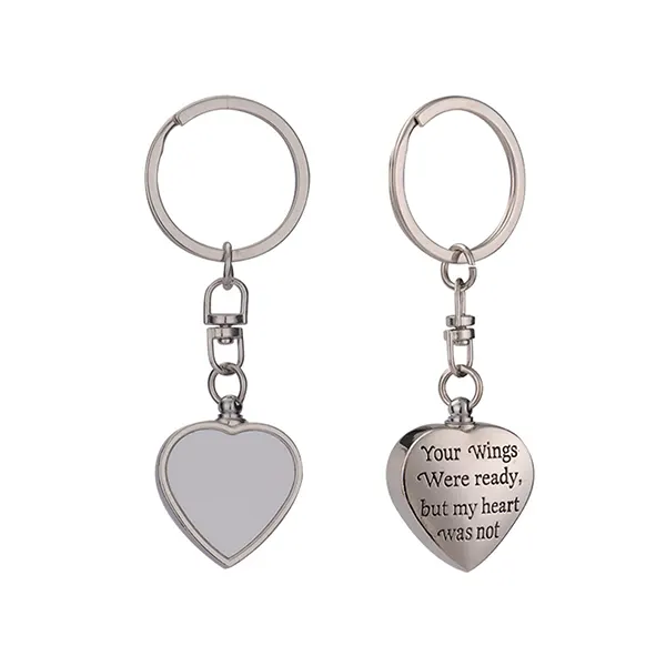 Sublimation Blank Metal Urn Back Engraving Keychain
