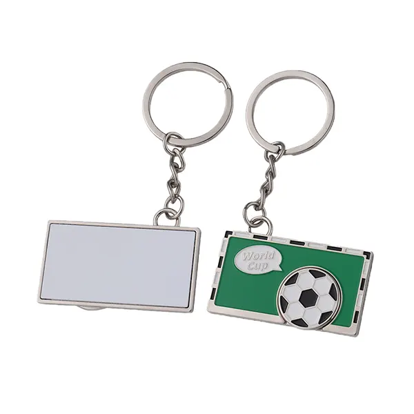 Sublimation Blank Metal Football Keychain