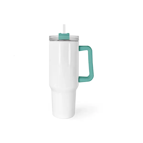 Stainless Steel Green Handle Sublimation Tumbler Bottles 40oz