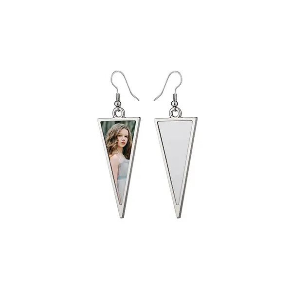Long Triangle Sublimation Printing Blank Earrings