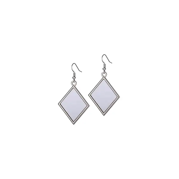 DIY Blank Photo Diamond Sublimation Metal Earring Jewelry