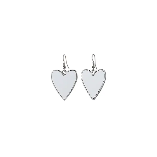 DIY Sublimation Blank Teardrop Heart Pendant Hook Earrings