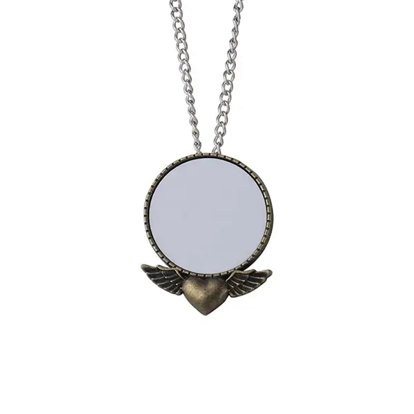 Vintage Heart Wing Jewelry Necklace Sublimation Blank