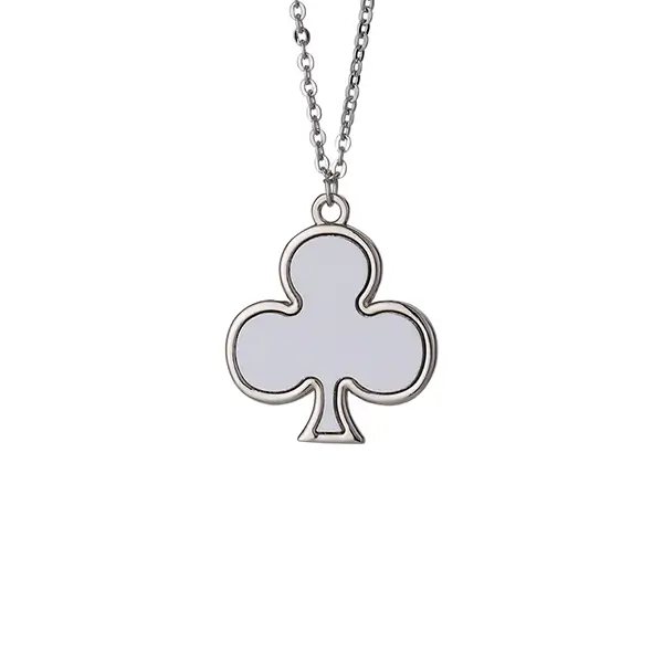 Playing Cards Blank Sublimation Chain Necklace Jewelry