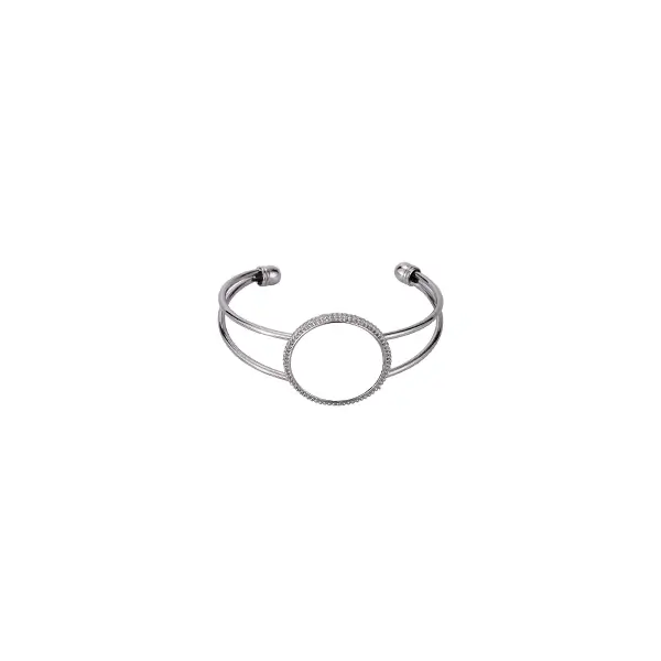 Open Sublimation Printing Blank Cuff Bangle Bracelet-Silver