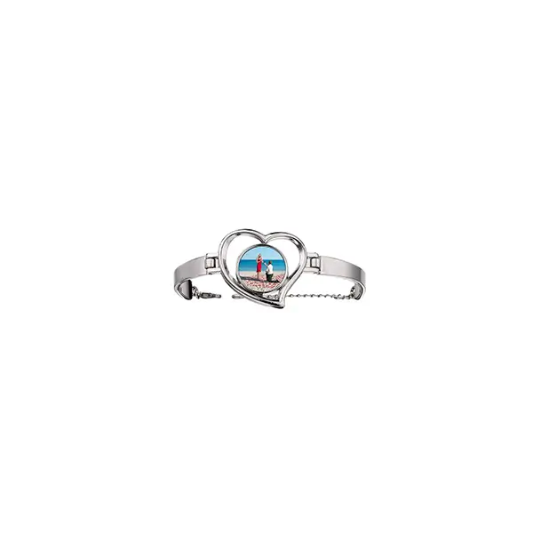 Sublimation Customized Alloy Heart Bracelet for Decoration
